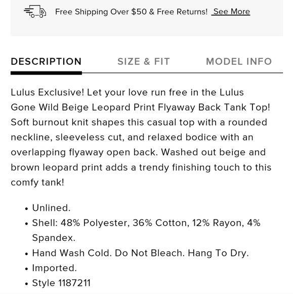 NWT Lulus Open Back Tank Top - Picture 9 of 10